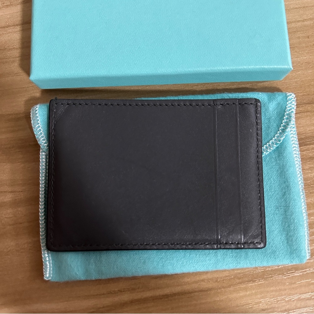 Tiffany & Co Black Leather Card Holder - Picture 4 of 12